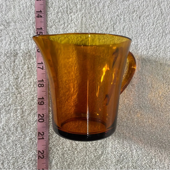 Vintage MCM Duralex France Amber Glass Jug Creamer Pitcher - Picture 14 of 14